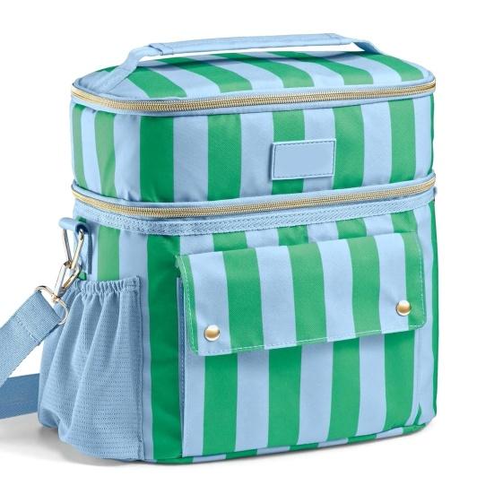 Insulation Lunch Bag, Leakproof Portable Cooler Tote Bag, Large Capacity Lunch Bag with Crossbody Strap, Portable Picnic Lunchbox for Outdoor Parties