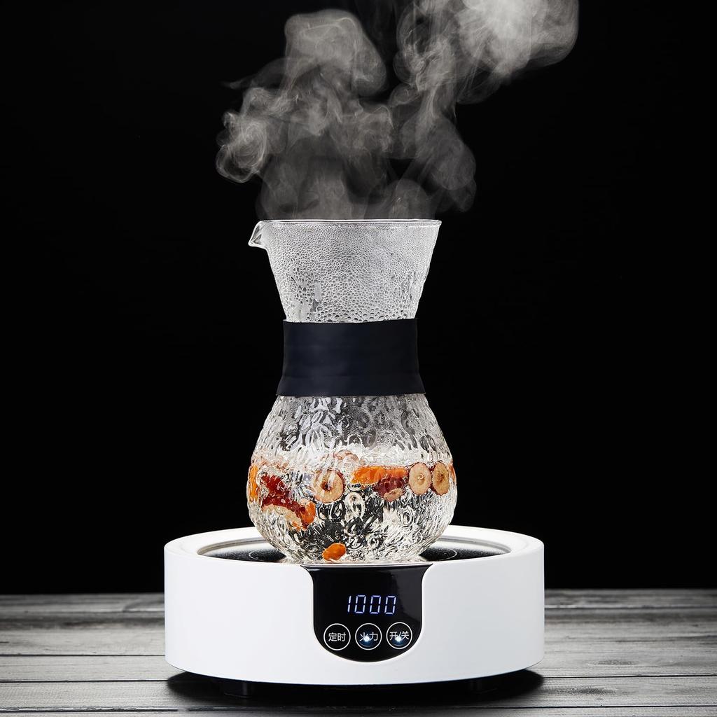 Чай Pokaro, термостойкий, безбумажный кофейный фильтр, стильный, капельный, многоразовый, из нержавеющей стали, двухслойный, стеклянный, ручной, капельный, микроволновая печь