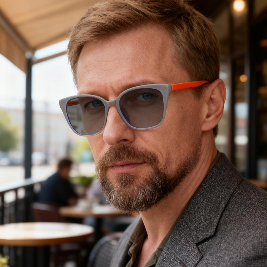 Photochromic Glasses Anti Blue Light Men Reading Glasses Square Retro Women Presbyopia Glasses Colorful Pretty Frame Resist Fatigue Optical Lenses