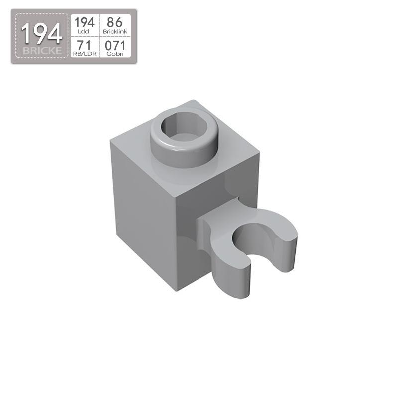 BRICKE 1x1 Brick with Connector Holder, Compatible with Lego 60475 30241 Small Building Blocks