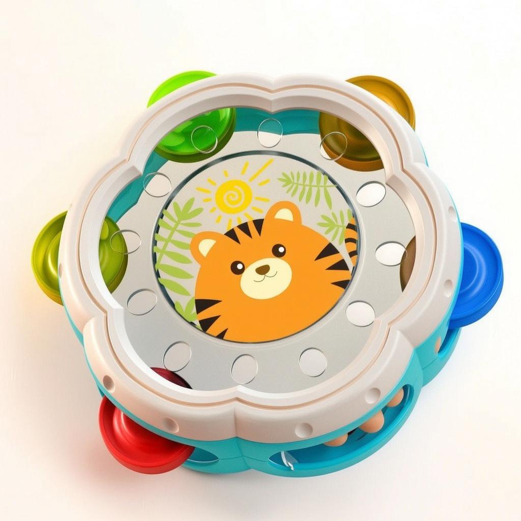 Toddler Handheld Drummer With Plastic Construction For Cognitive And Motor Skills Enhancement