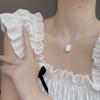 Hengsheng Big Baroque Freshwater Pearl Pendant Necklaces for Women 45cm Length Collarbone Chain Pendant Jewelry Gift