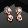Stunning Rose Gold Pearl Drop Earrings for Women