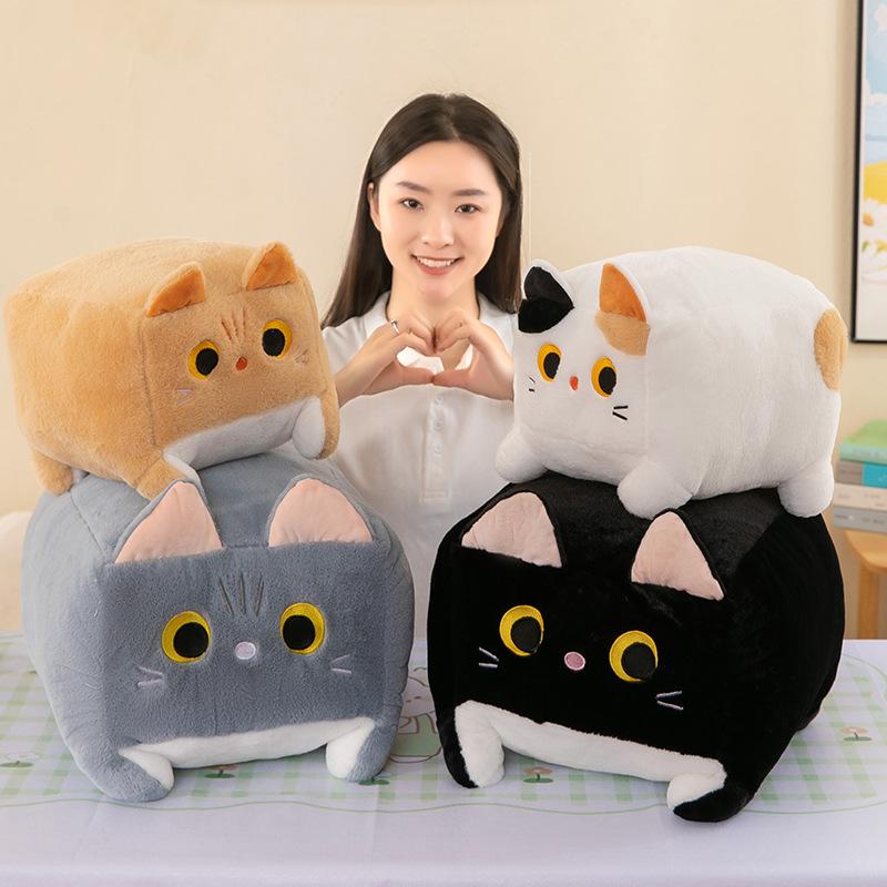 Квадратная подушка-подушка для кошки, милая кукла-кошка, напольное сиденье, пирс, татами, подушка для ягодиц, метательная кукла