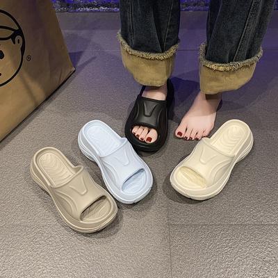 Минималистичный стиль v маффин крутые тапочки девушка лето небольшая высота универсальная верхняя одежда повседневная односложная перетаскивание