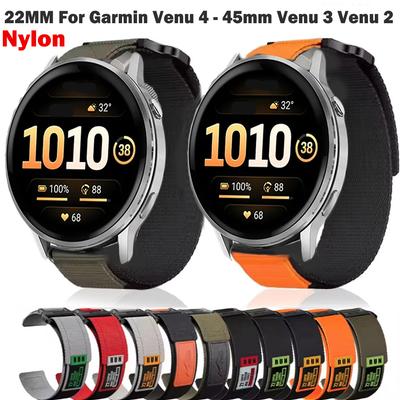22 мм Нейлоновый ремешок-петля для часов Для Garmin Venu 4 45 мм Venu 3 Venu 2 Forerunner 570 47 мм 265 255 Vivoactive4 Для Xiaomi Watch S5 S4