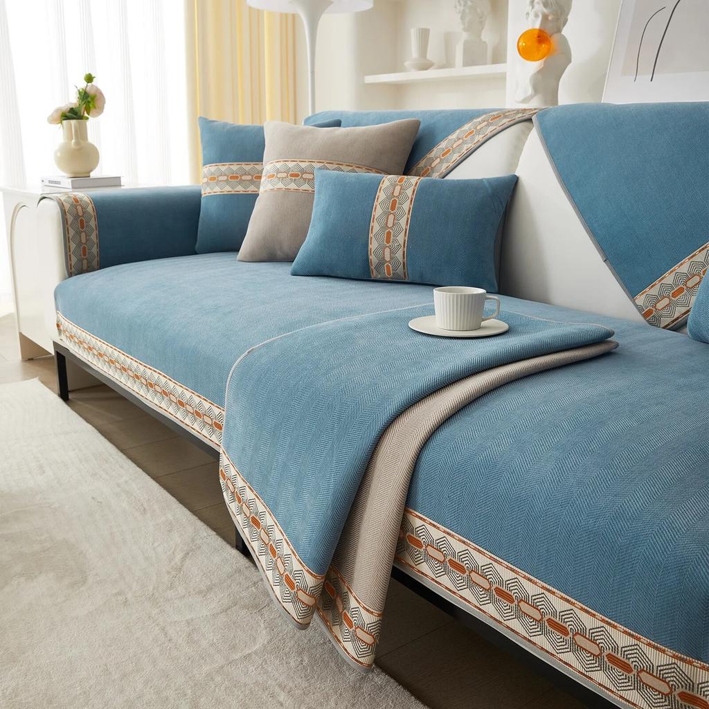 Light Luxury Chenille Sofa Cushion New Style Sofa Cushion Four Seasons Universal Simple Sofa Cushion Cover Towel