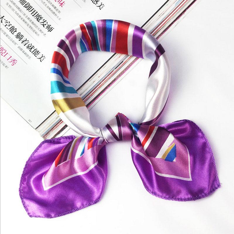 Hotel Silk Scarf Women Printing Wrap Kerchief Neck Scarf 50*50cm Retro Ladies Scarf Foulard Square
