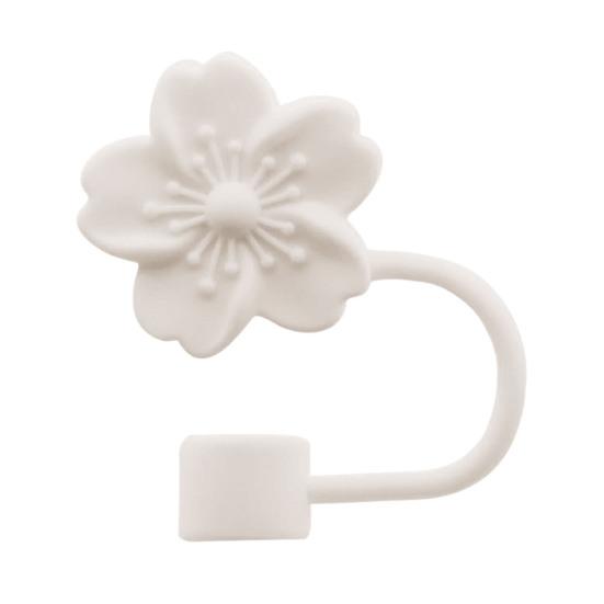 Силиконовая соломенная крышка, 10 мм, с цветочным узором, соломенные топперы, персиковый, безопасный, удобный для переноски