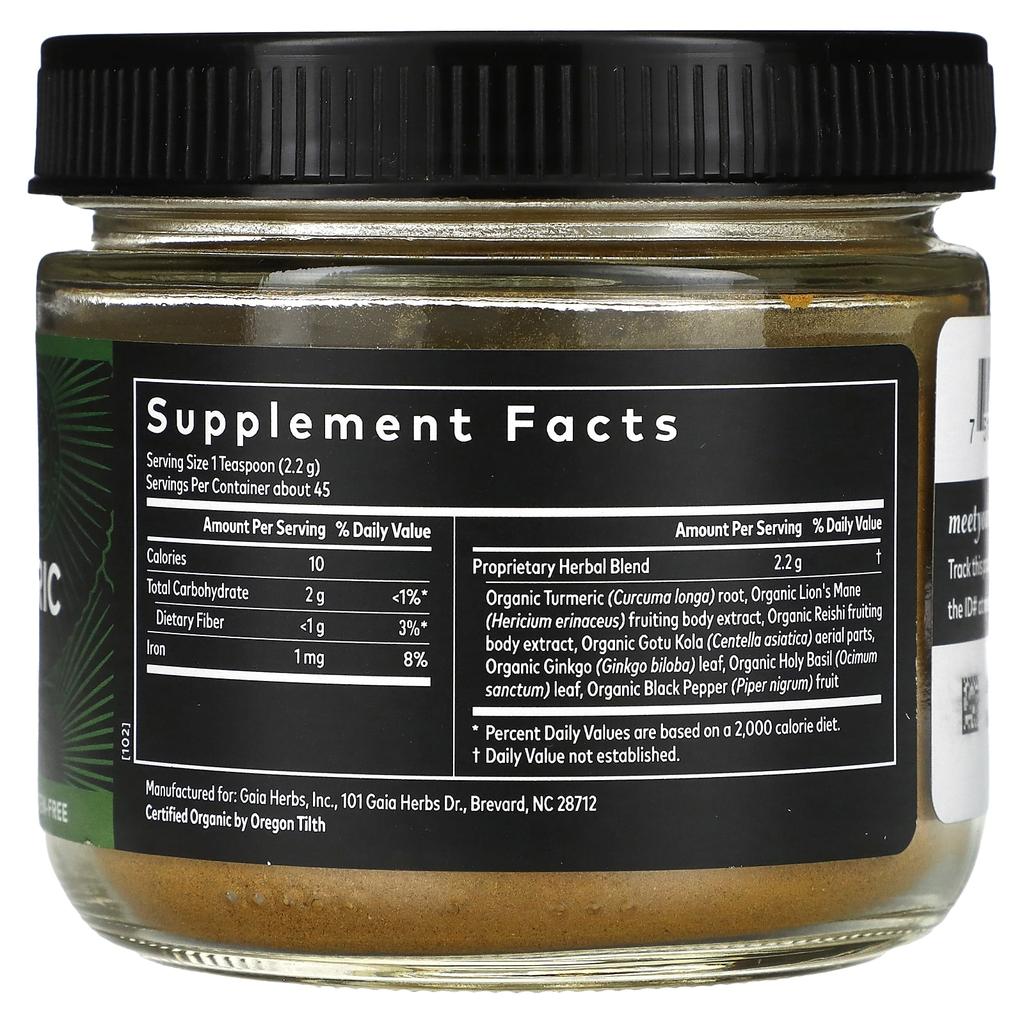Deer Antler Mushroom and Turmeric Powder, 100G(3.53Oz)