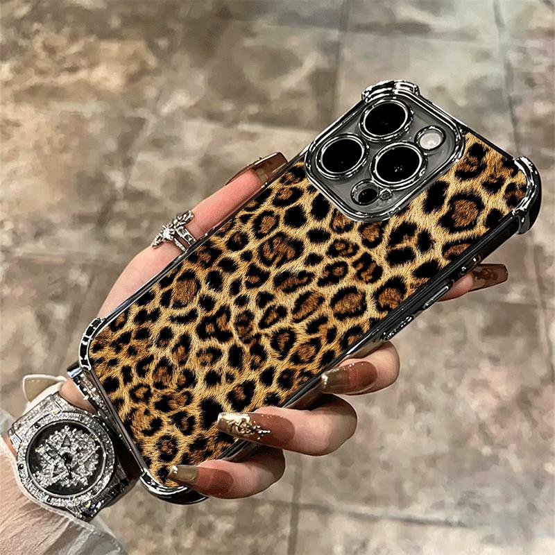 Классический ретро леопардовый принт, мягкий чехол для телефона для iPhone 15 16 17 Air 14 Pro Max 16E Plus 13 12 Mini, покрытие, противоударный Fundas