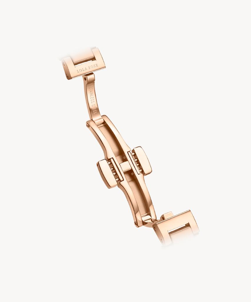 Lollalojeu Tea-Time Malachite Rose Gold Women'S Metal Watch