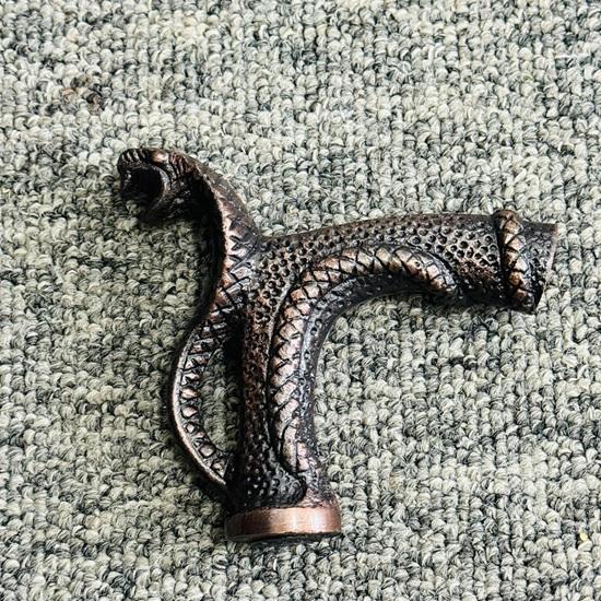 Christmas Gift Antique Finish King Cobra Snake Head Handle Walking Cane Stick London Seller