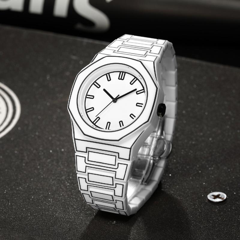 Современные Минималистичные Эскизы Креативные Спортивные Часы Досуг Простой Дизайн Водонепроницаемый Силиконовый Ремешок Кварцевые Наручные Часы Часы Подарки