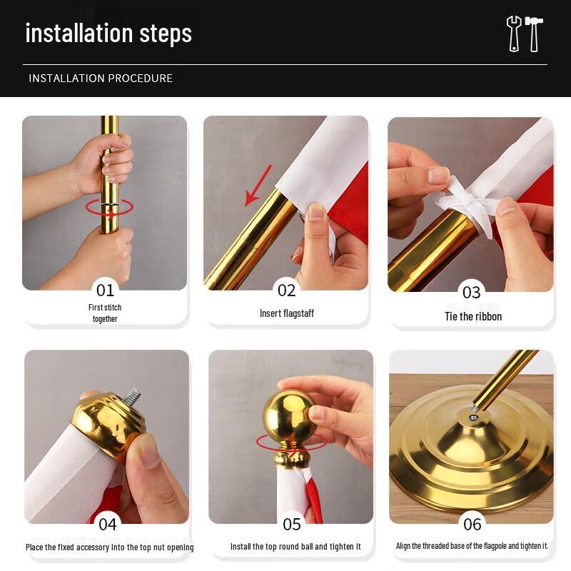 Напольный флагшток Lin Zhi Lu для помещений