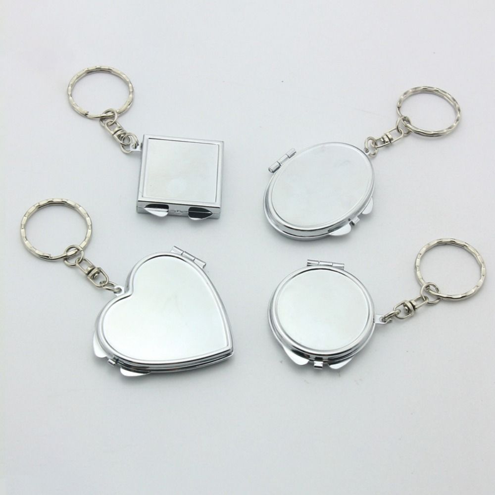 С кольцом для ключей складное зеркало брелок двухстороннее косметическое зеркало брелок подарок на день святого валентина