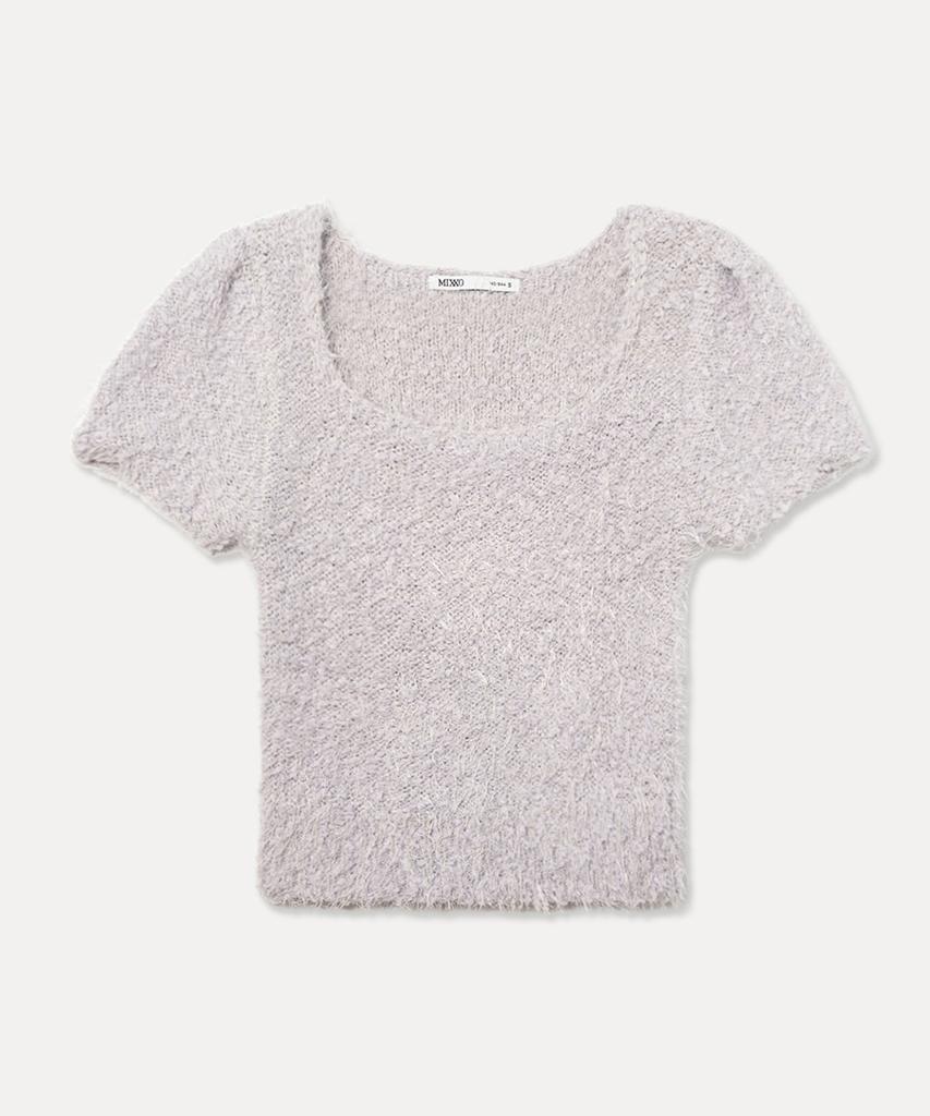 MIXXO Square Neck Short Sleeve Pullover_Miwkag114T