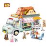 1388PCS LOZ Blocks Bakery Truck Model Car Building Bricks for Girl Educational Creat Gifts Fun Toy for Kids Brinquedos Boy 1127