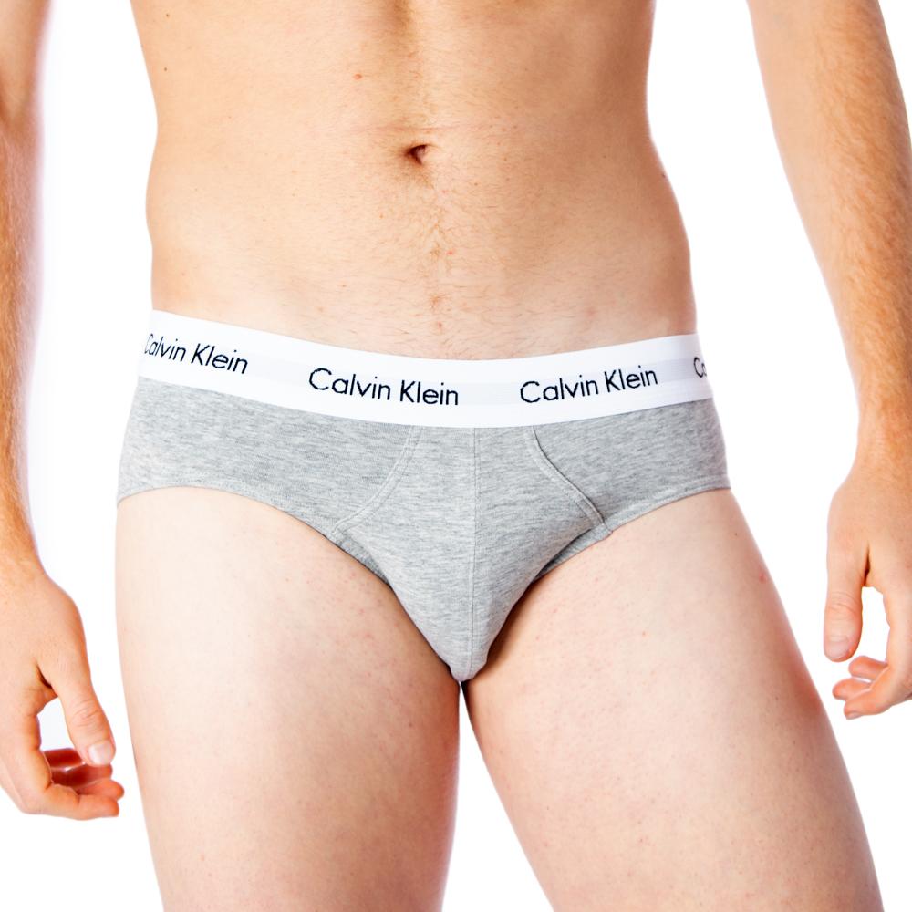 Calvin Klein 3 Hip Brief men's underwear 95% Cotton blend Grey