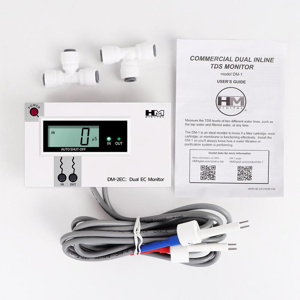 DM1/DM2 Онлайн TDS/EC тестер качества воды Двойной TDS/EC измеритель HD LCD дисплей Двойной зонд Питьевая вода Бассейн Аквариум PH метр