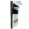 WISE Ball Point Hex Wrench Set of 9 Made In Japan For Final Tightening (Semi-Long Handle) / / [SB-1000]