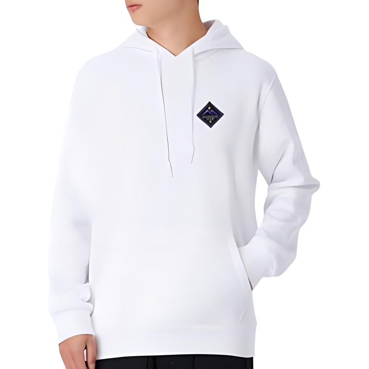 Converse Толстовки Мужские Белые С Капюшоном Умеренная Обычная 10021573-A02