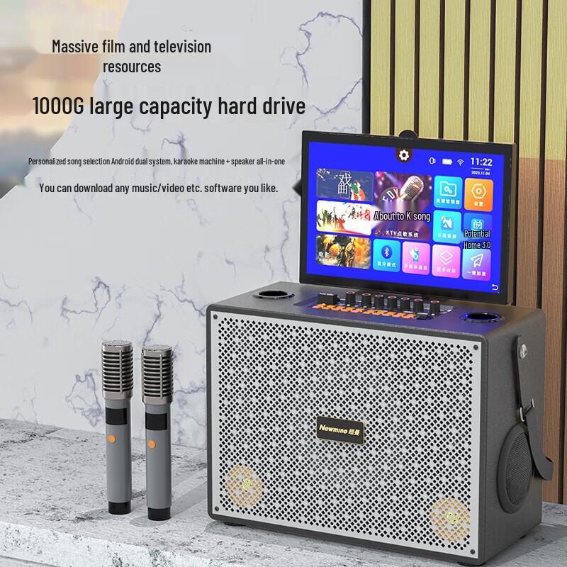 Newmine N525 Portable KTV Bluetooth Speaker System with 17-inch Display