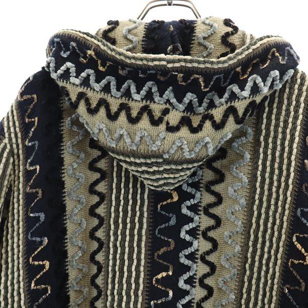 SAZAN 90-е 80-е Винтажный вязаный кардиган с длинным рукавом Гуреге Паркер Женский Б/У