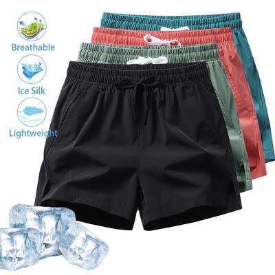 Спортивные штаны мужские Ice Silk быстросохнущие шорты для бега летние эластичные баскетбольные штаны для фитнеса