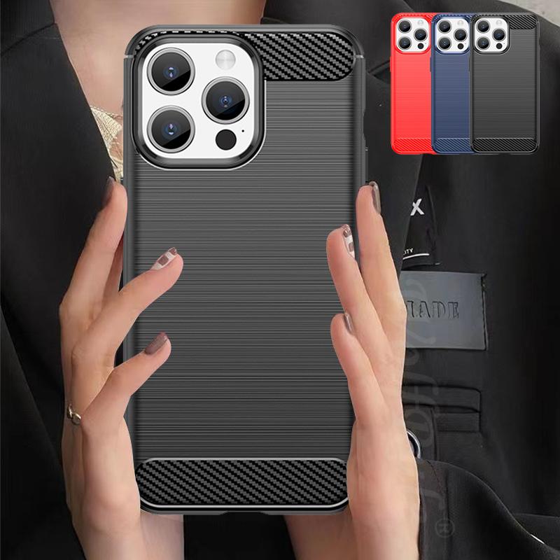 Для чехла iPhone 15 Pro Max чехол для iPhone 15 Pro чехол Capas карбоновый чехол для iPhone 7 8 Plus 12 13 14 15 Pro Max Fundas