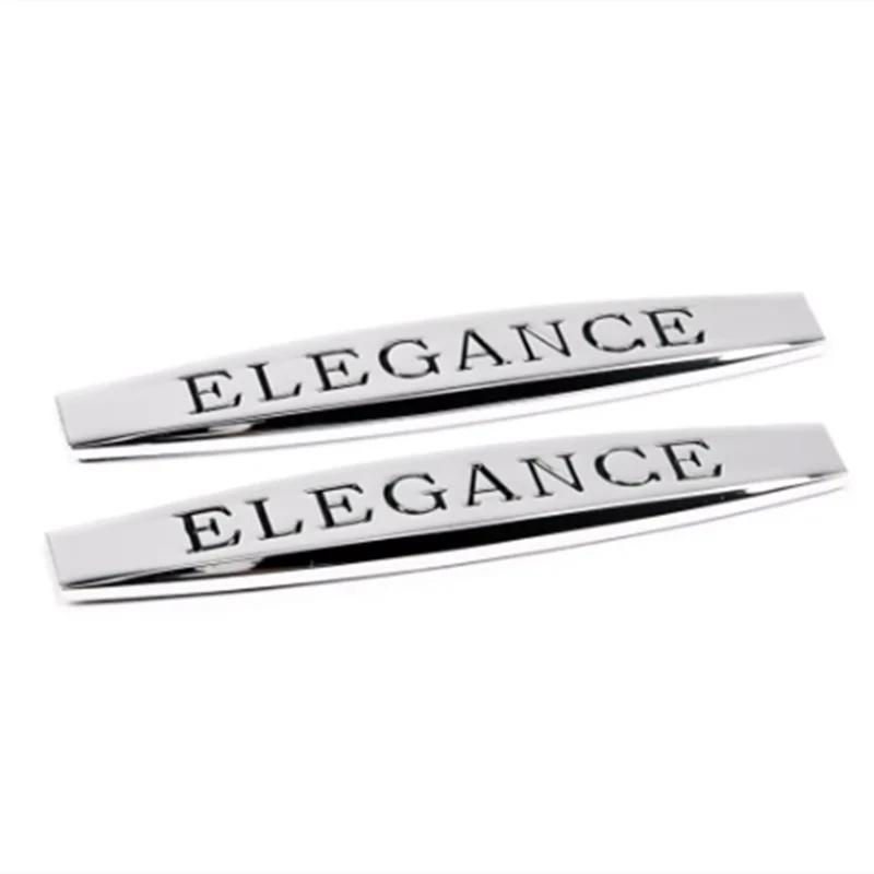 KKHYM1 For Mercedes Benz W210 W124 W204 W203 W168 AMG CLS GLA ML CLK ELEGANCE Logo Car Sticker Fender Styling Metal Decal Emblem Badge