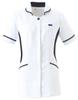 Scrub Tunic Medical Clinic Ladies 2017EW Ladies White X Navy Japan SS To Japanese Size [Fork] (equivalent XS)