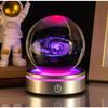 3D Galaxy Crystal Ball with LED Light Base Glass Planet Sphere Galaxy Model Figurine Night Light Astronomy Decoration Gifts