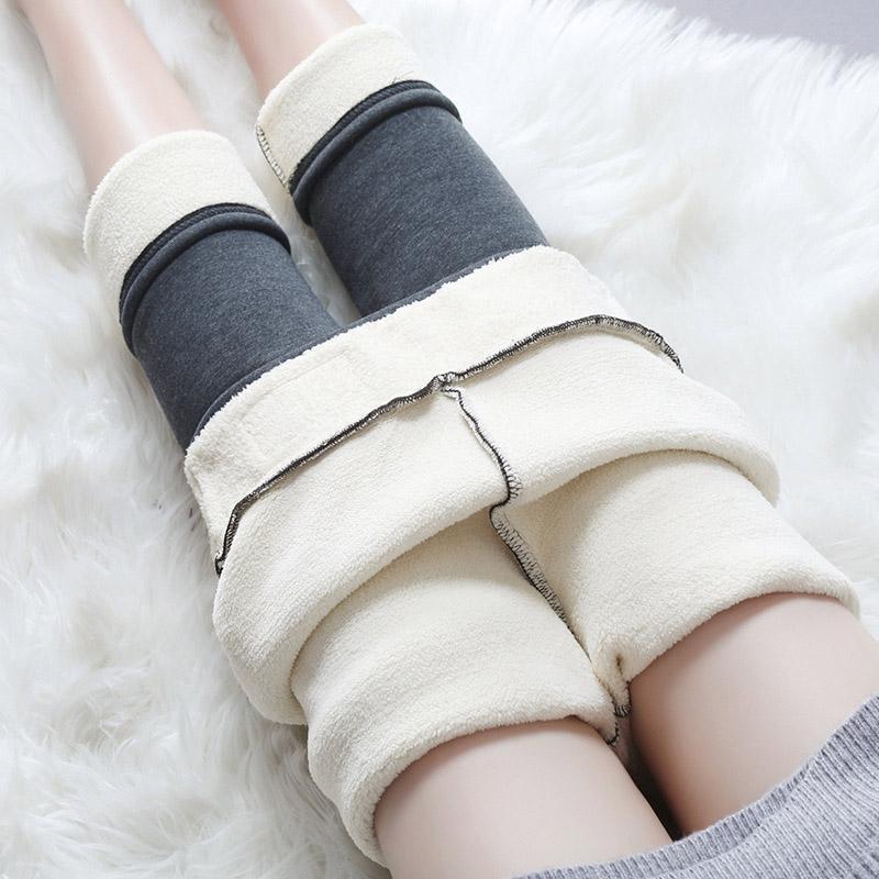 Зимние леггинсы женские плюс бархатные теплые леггинсы с высокой талией брюки Femme тонкие черные толстые леггинсы-карандаш