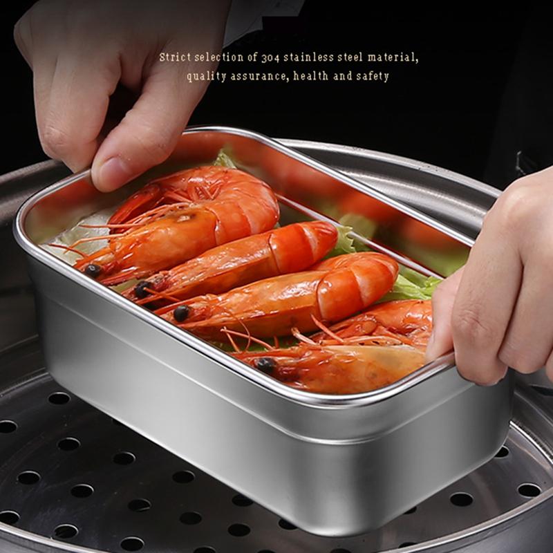 Ланч-бокс в японском стиле из нержавеющей стали 304 с деревянной крышкой, сохраняющий свежесть пищевой контейнер, портативный кейс для хранения для школьников и детей