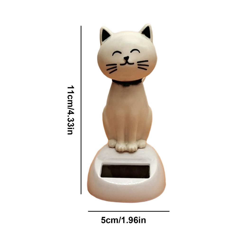 Украшение для автомобиля Солнечная мультяшная кошка игрушка Украшения на приборную панель Качающаяся кошка Автомобильные украшения Маленький гаджет Декор Аксессуары для интерьера автомобиля