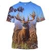 Camo Hunting Animals Deer Elk 3D T-shirt Summer Casual Men T Shirts Fashion Streetwear Women Pullover Short Sleeve Tops