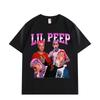 Графические футболки рэпера Lil Peep Модные футболки с коротким рукавом в стиле хип-хоп Летняя свободная хлопковая футболка Унисекс Y2k Уличная одежда