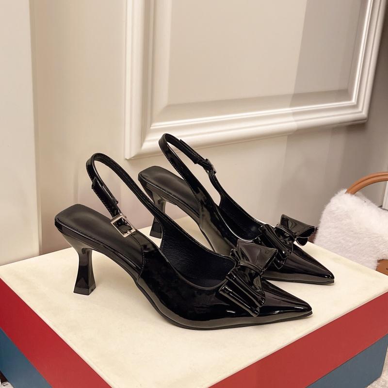Women Elegant Pointed Toe High Heel Sandals Comfortable Bow Summer Party Wedding Shoes Fashion Thin Heel Open Toe Pumps