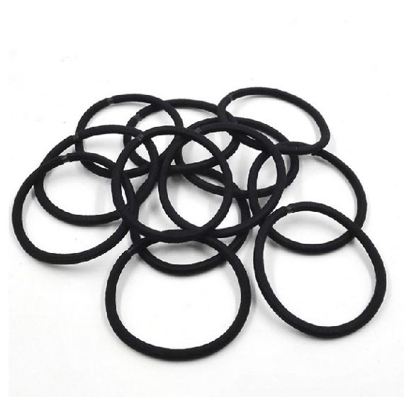 200pcs Black Elastic Hair Bands Ponytail Holder Head Rope Ties Hats Hair Styling Kids Girl Accessories Scrunchie