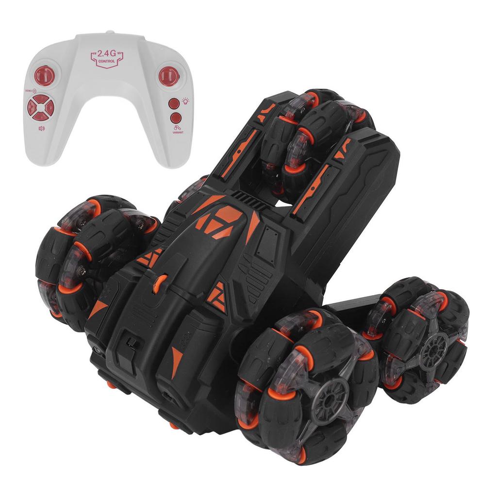 Детский автомобиль с дистанционным управлением, двухсторонний, вращающийся на 360 градусов, 2,4 ГГц, 5-колесный, трюковой автомобиль с дистанционным управлением для мальчиков
