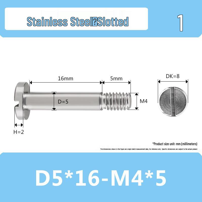 Винт-втулка с прорезью из нержавеющей стали M4*D5D6 с частичной резьбой и гладким стержнем
