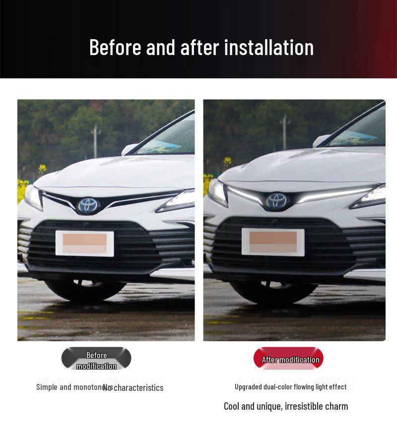 Улучшение освещения решетки радиатора Toyota Camry Luxury/Flagship 2021-2023.
