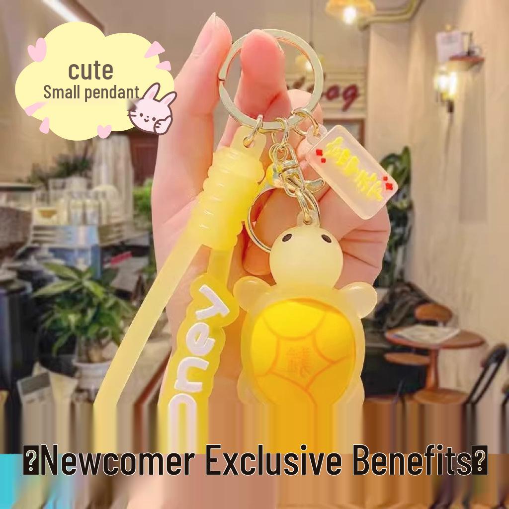 Новое поступление: Милый силиконовый брелок для пары в виде черепашек - Креативный мультяшный кулон с бесплатной доставкой