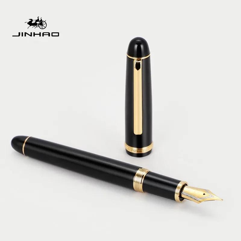 1/5 шт. JINHAO X350 Перьевая ручка Каллиграфическая Металлическая Чернильная ручка Золотое EF F Перо Деловые Офисные Школьные Принадлежности Канцелярские товары
