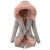 Luxurious Women Faux Fur Collar Hooded Parka Jacket For A Warm Winter