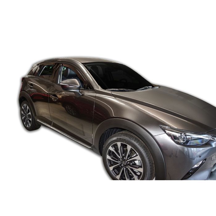 Дефлекторы окон - HEKO - Mazda CX-3 (с 2015 года, 5 дверей) - Тонированный дымчатый - Акрил УФ - Монтаж без сверления