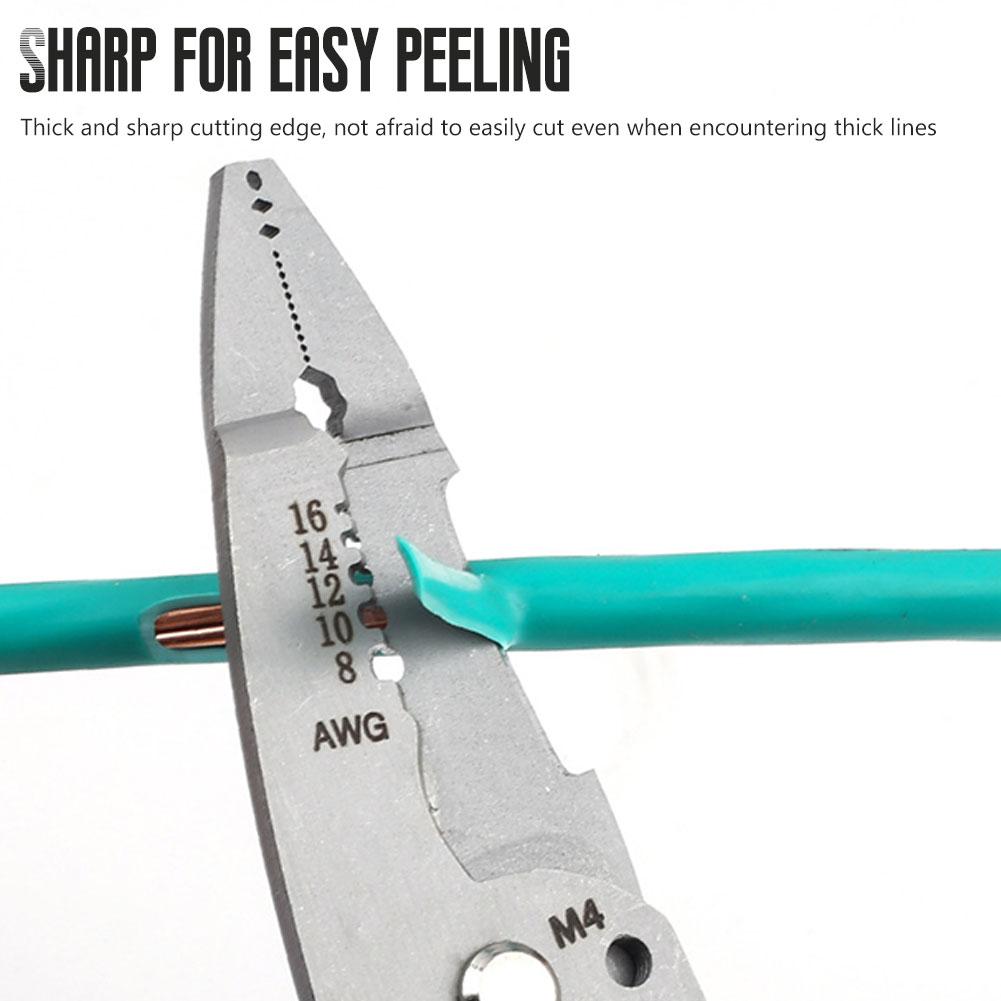 12 в 1 многофункциональный инструмент для зачистки проводов обжимной инструмент для зачистки кабеля складные улучшенные плоскогубцы, Electri X5Q3