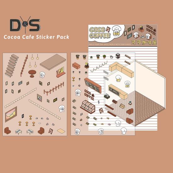 4 шт. DIY 3D набор наклеек для дома для взрослых и детей, многоразовые, снижающие стресс, миниатюрные наклейки для сцен, набор DIY проектов, подарок