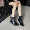 2025 Autumn New Pointed Thin Heel High Heel Temperament French Fashion Sexy Beautiful Women Short Boots